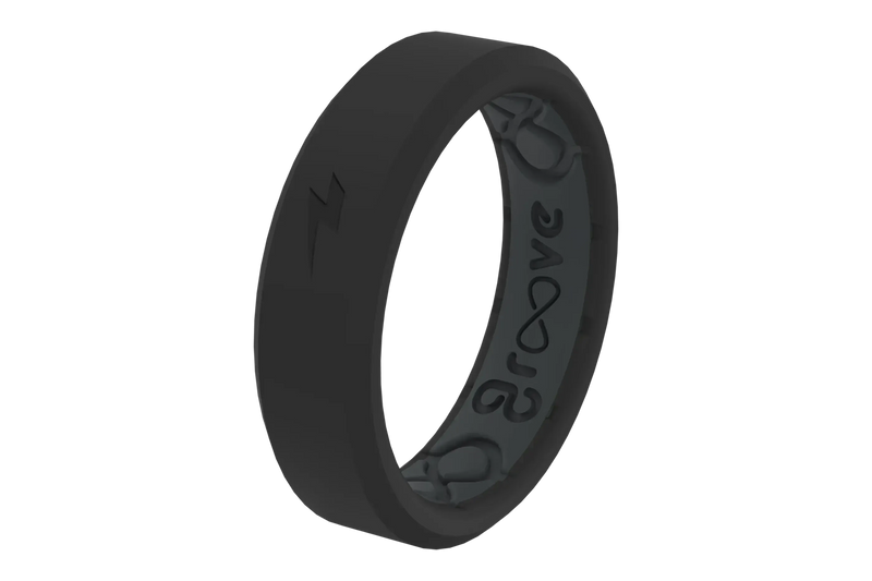 Zeus Midnight Black Thin Ring